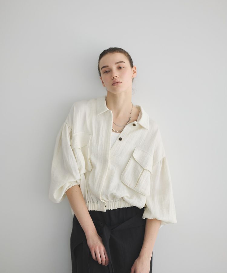 GARAGE OF GOOD CLOTHING「フラップポケット付きギャザーブルゾン」|ブルゾン・スタジャン|