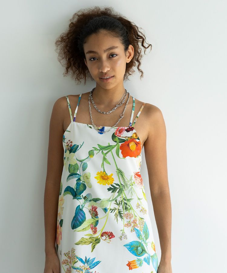 GARAGE OF GOOD CLOTHING「【日本製】フラワープリントキャミワンピース」|ワンピース|