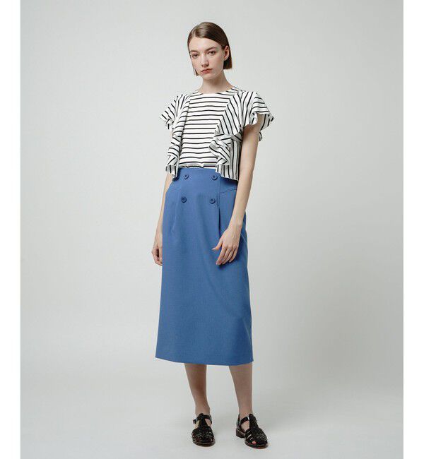 allureville「オックスフロントボタンタイトスカート」|スカート|