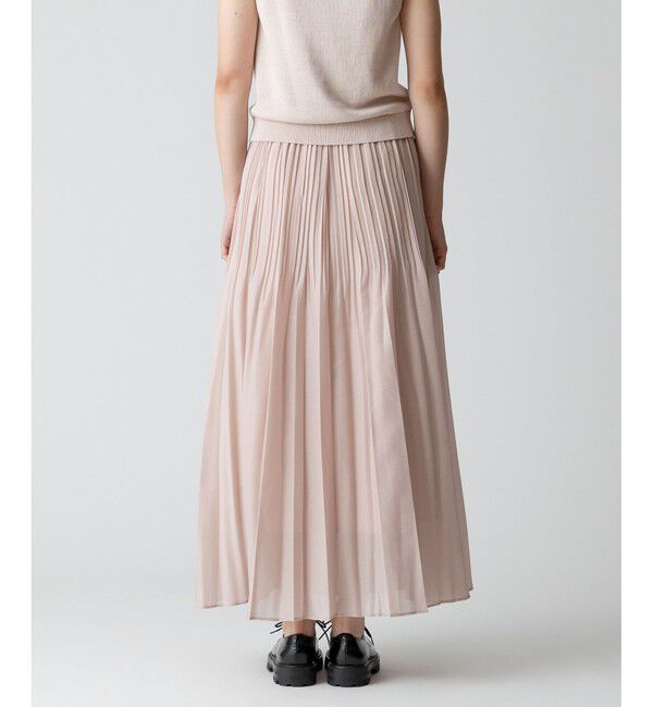 allureville「オーガンジーフェードプリーツスカート」|スカート|