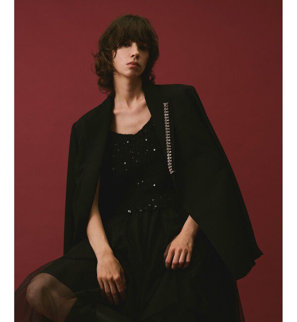 allureville「スパンコールモヘヤキャミ」|ベスト・ジレ|