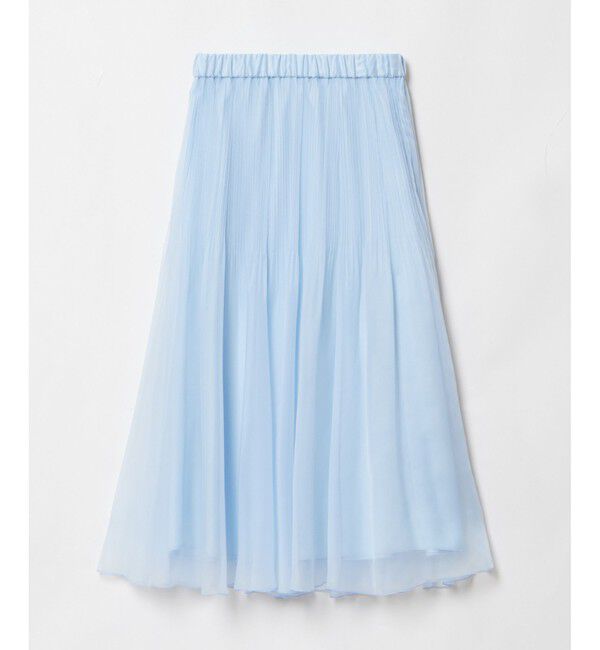 allureville「シアーランダムプリーツスカート」|スカート|ブルー