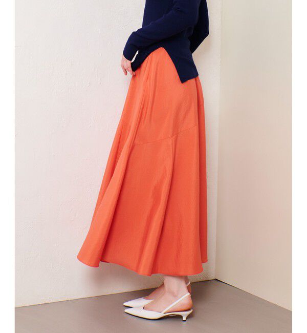 allureville「オーガンジー切替フレアスカート」|スカート|