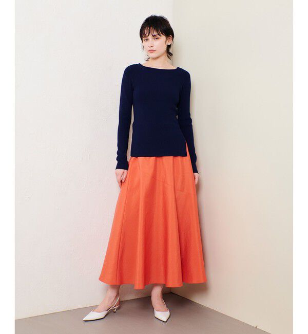 allureville「オーガンジー切替フレアスカート」|スカート|