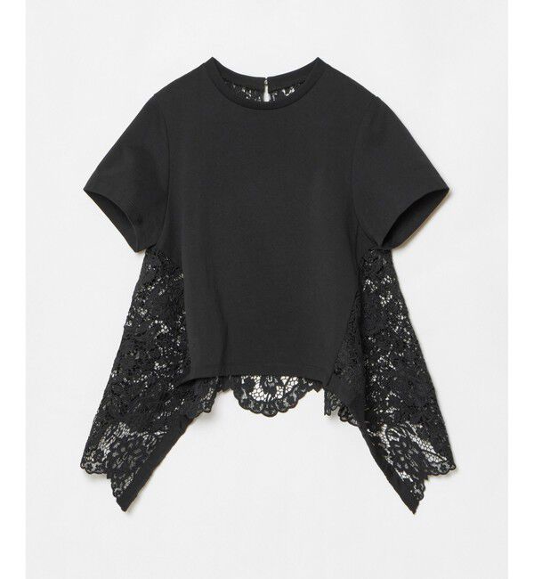 LOULOU WILLOUGHBY「【LOULOU WILLOUGHBY】レースドッキングプルオーバーブラウス」|Tシャツ・カットソー|