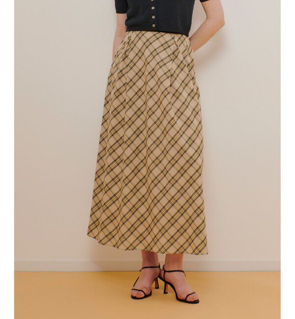 allureville「チェックナロースカート」|スカート|