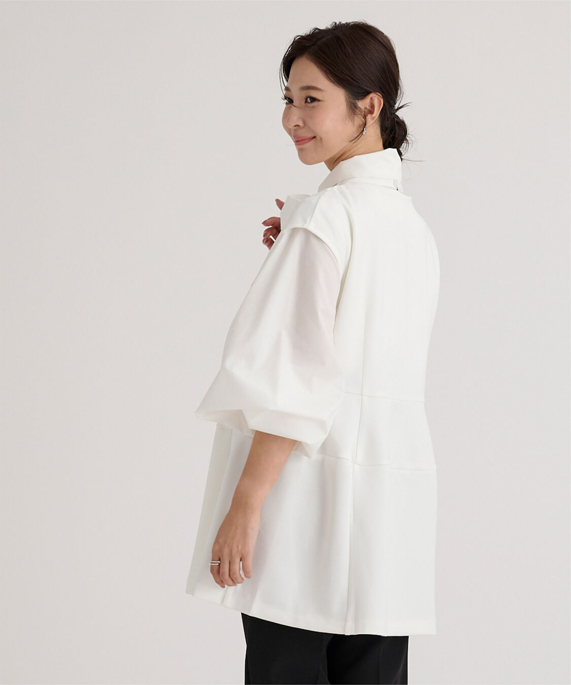 ur's「ボンディングペプラムトップス/ジレ」|ベスト・ジレ|