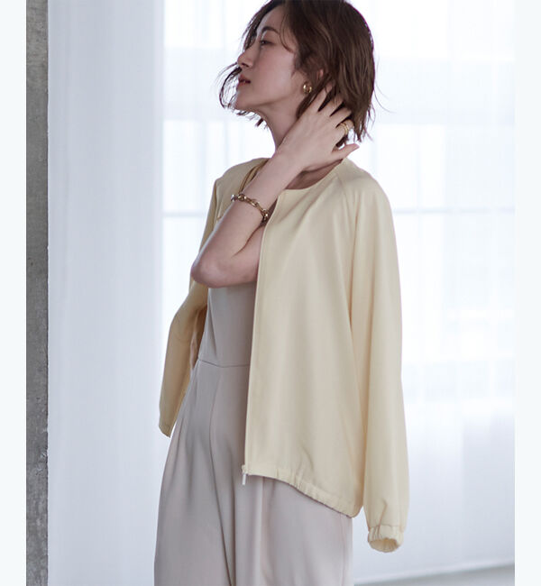 ur's「バルーンシルエットクルーネックブルゾン」|ブルゾン・スタジャン|アイボリー