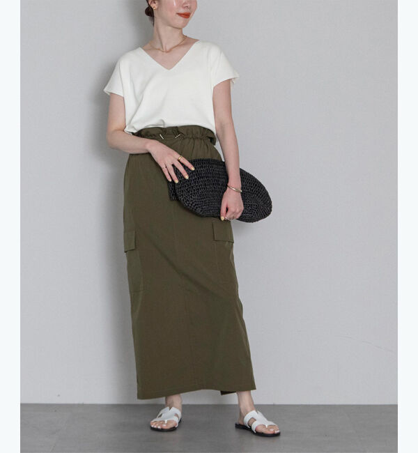 ur's「フレンチスリーブVネックニット」|ニット・セーター|ホワイト