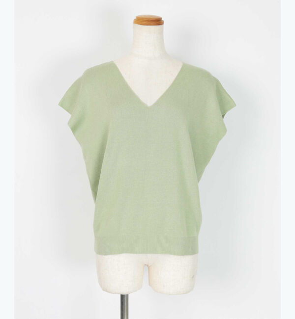 ur's「フレンチスリーブVネックニット」|ニット・セーター|