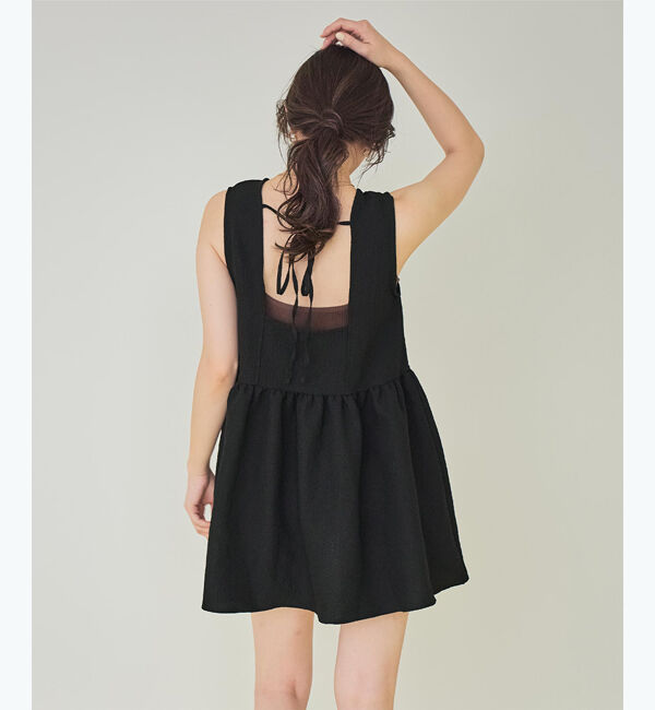 SEA DRESS「ノースリーブティアードチュニック/ラッシュガード」|コンビネゾン|