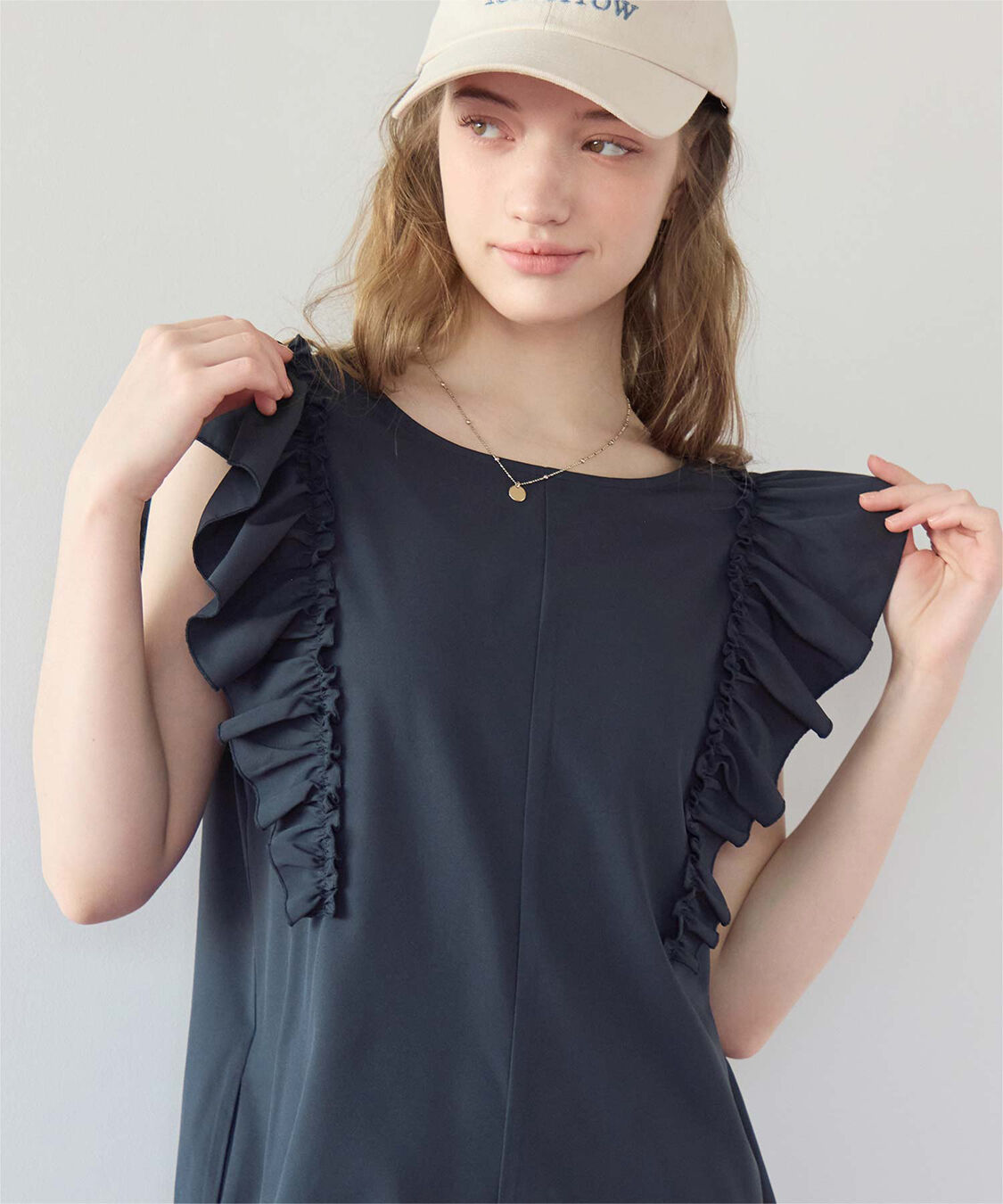 SEA DRESS「ショルダーフリルオールインワン/ワンピース水着」|コンビネゾン|