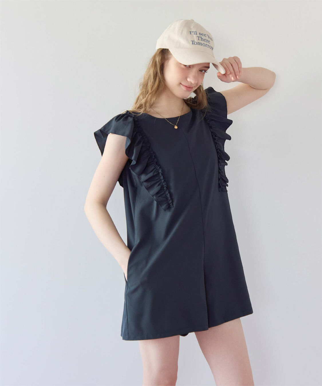 SEA DRESS「ショルダーフリルオールインワン/ワンピース水着」|コンビネゾン|