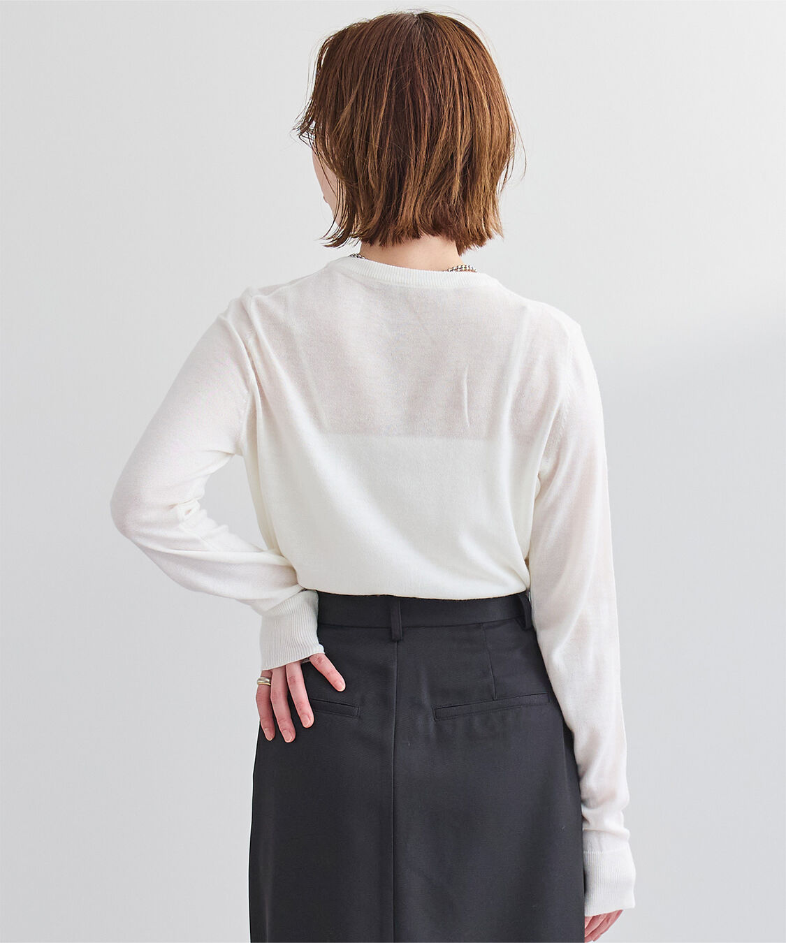 ur's「クルーネックハイゲージニット」|ニット・セーター|