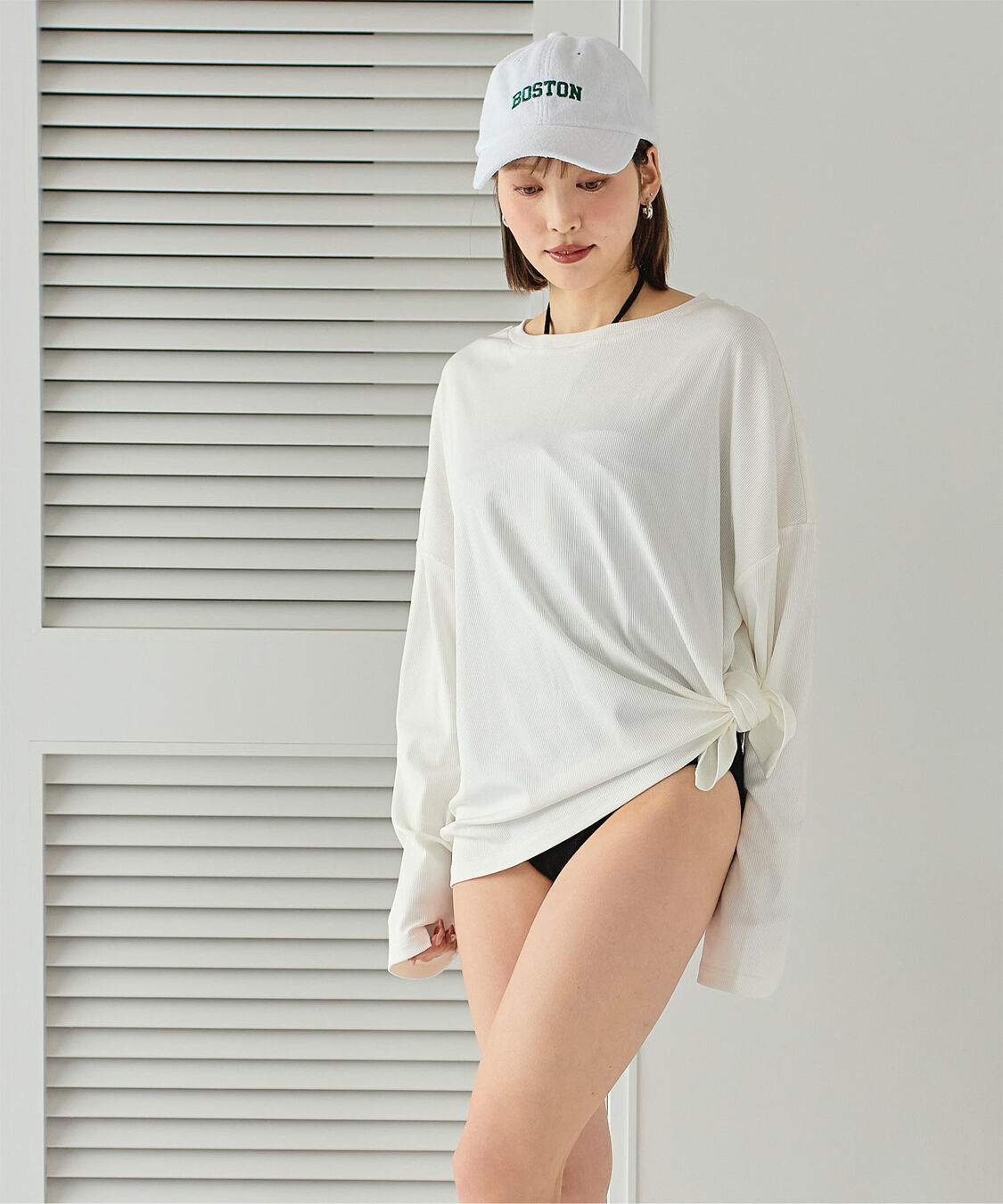 SEA DRESS「サイドスリットトップス/ラッシュガード」|ビキニトップス|