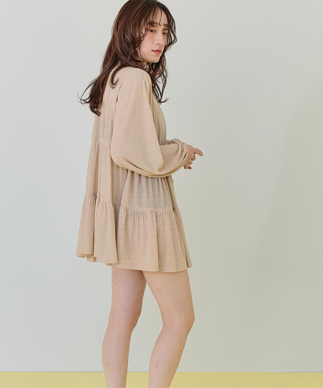 SEA DRESS「ティアードロングカーディガン/ラッシュガード」|コンビネゾン|