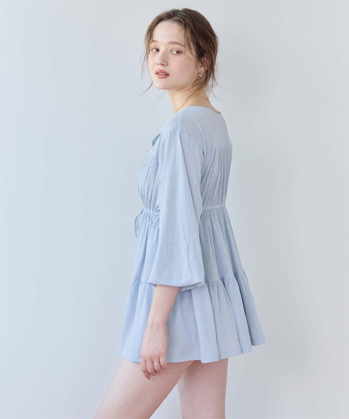 SEA DRESS「ティアードロングカーディガン/ラッシュガード」|コンビネゾン|