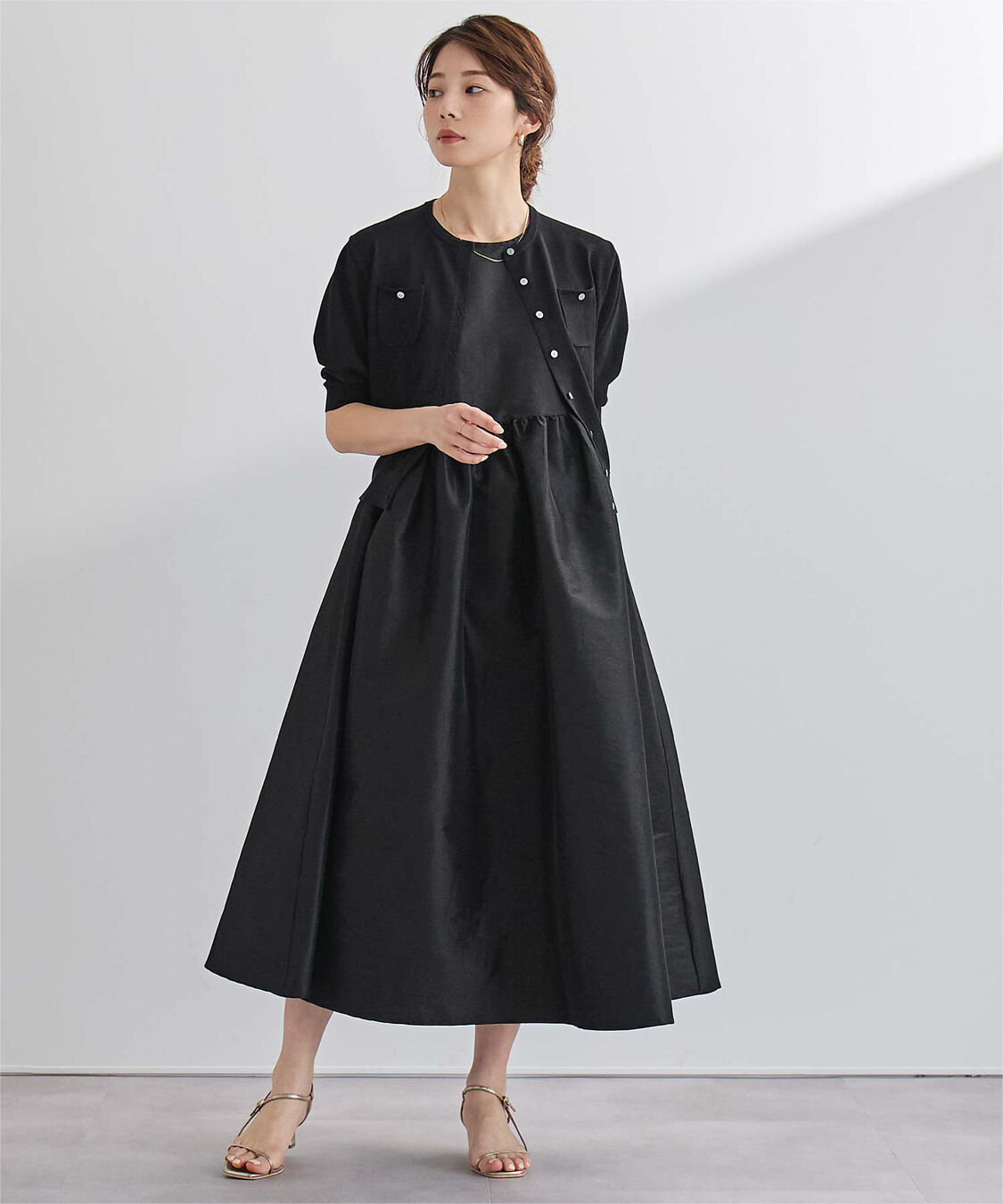 ur's「UVケア/抗ピル胸ポケットハーフスリーブニットカーディガン」|カーディガン|