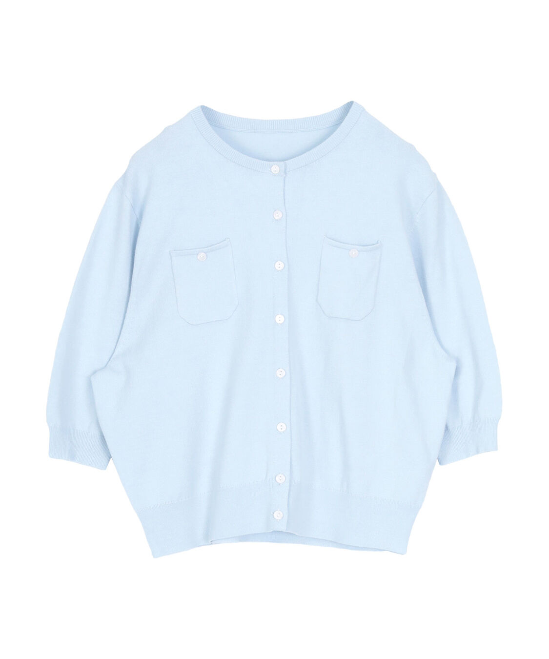 ur's「UVケア/抗ピル胸ポケットハーフスリーブニットカーディガン」|カーディガン|