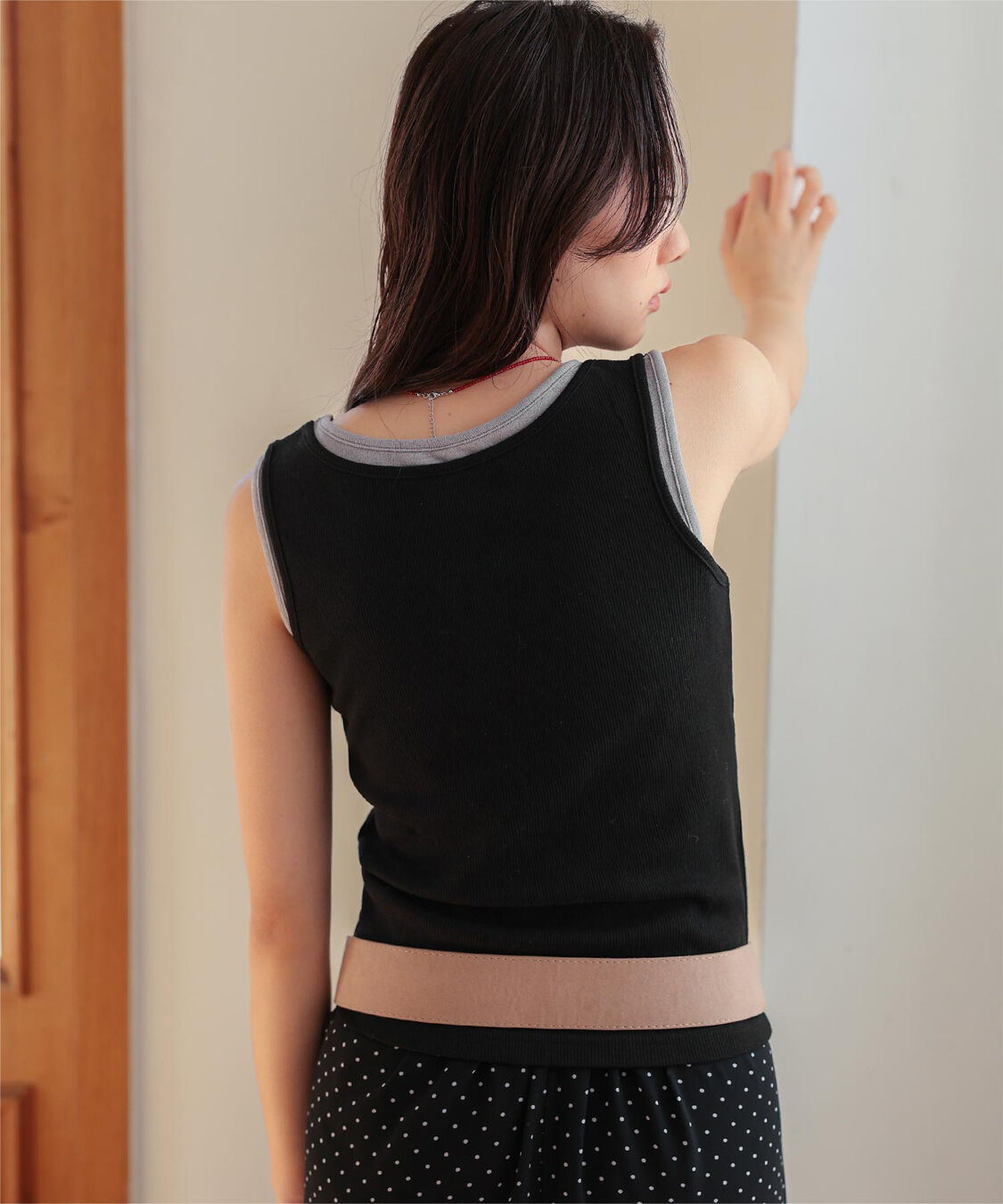 miette「カップ付きレイヤード風タンクトップ」|タンクトップ|