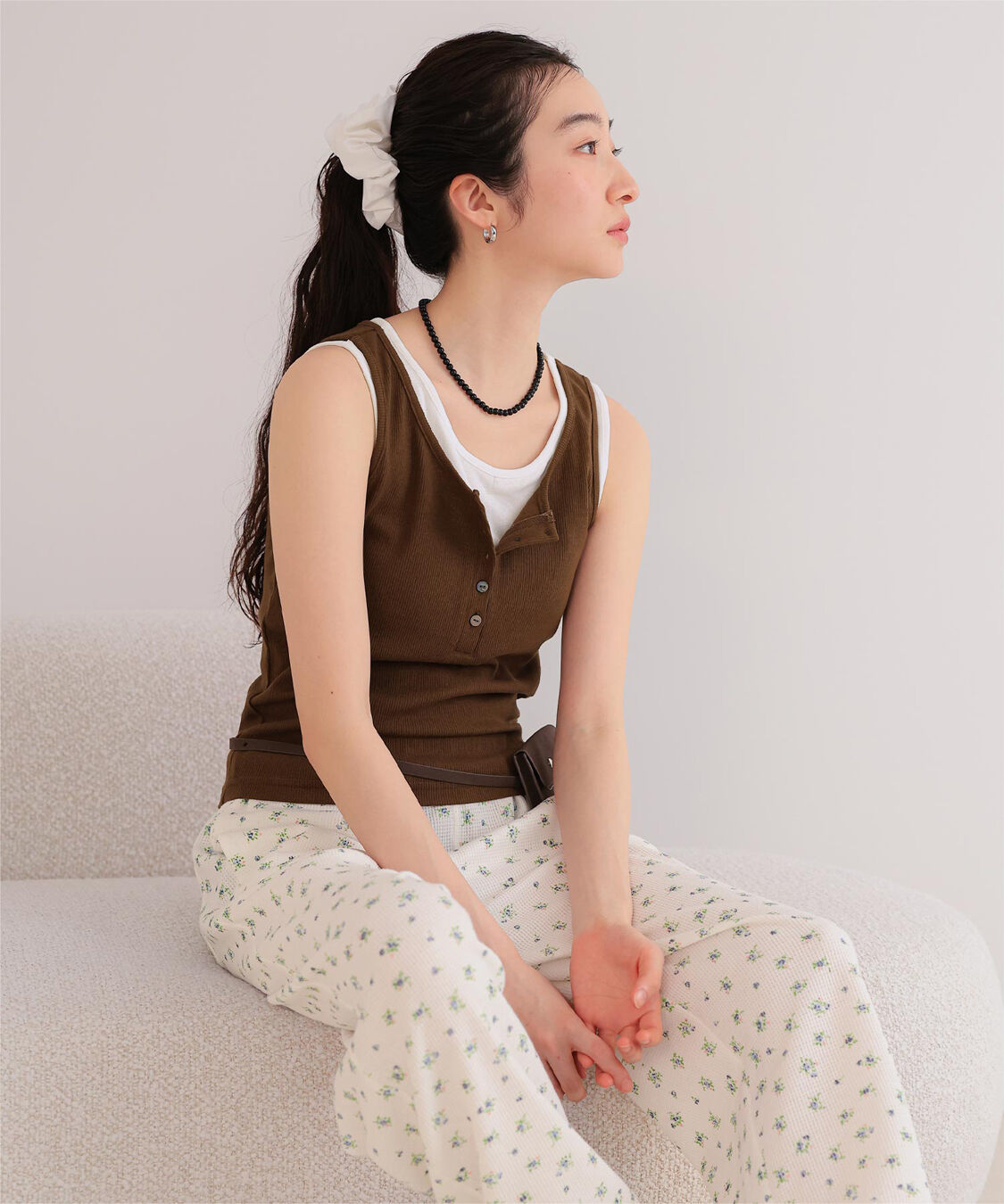 miette「カップ付きレイヤード風タンクトップ」|タンクトップ|