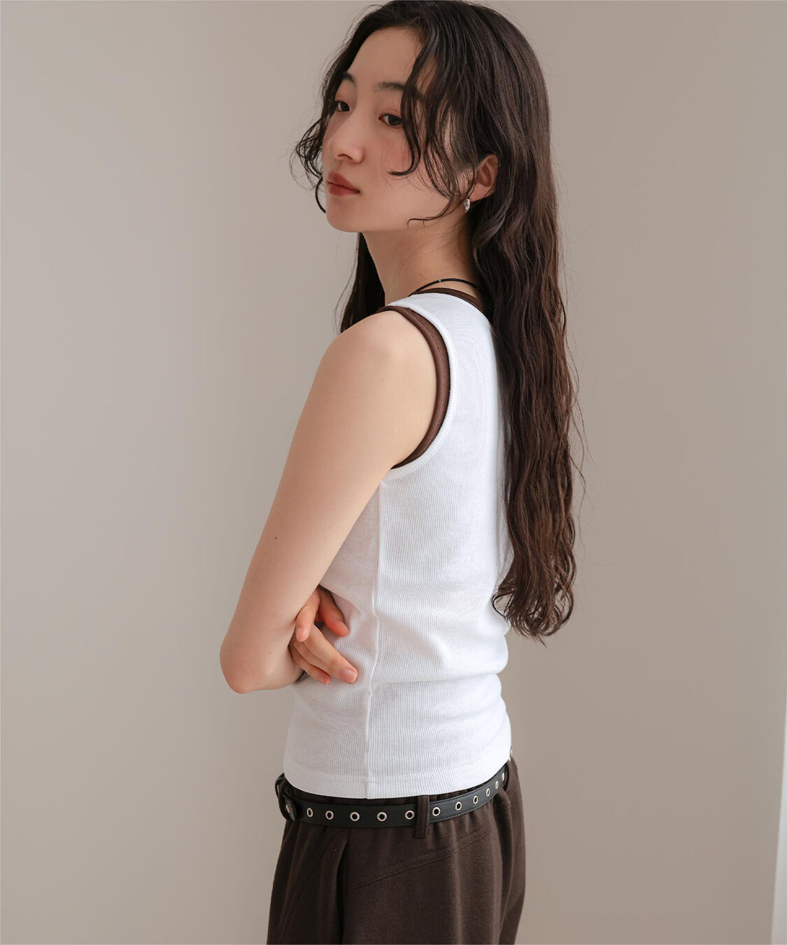 miette「カップ付きレイヤード風タンクトップ」|タンクトップ|