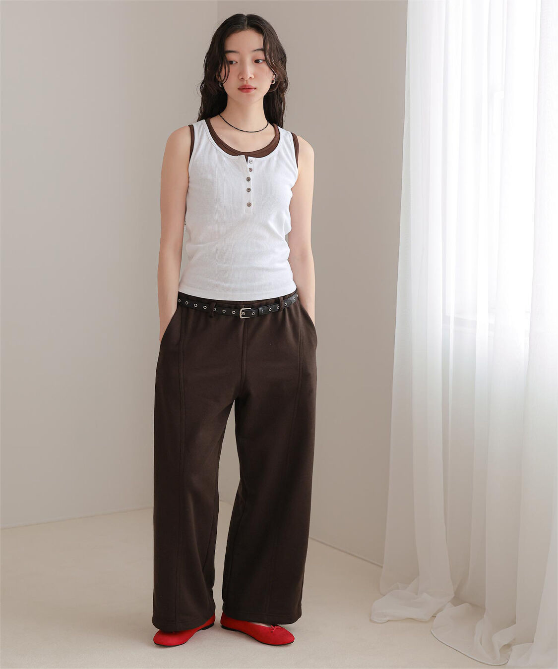 miette「カップ付きレイヤード風タンクトップ」|タンクトップ|