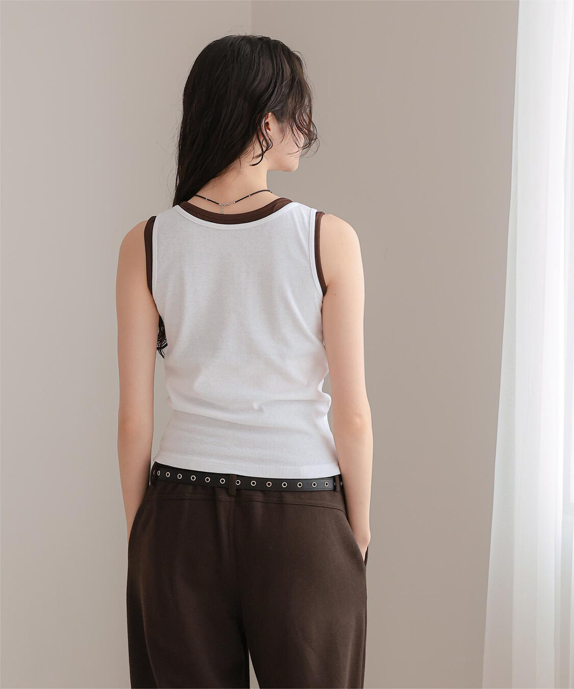 miette「カップ付きレイヤード風タンクトップ」|タンクトップ|