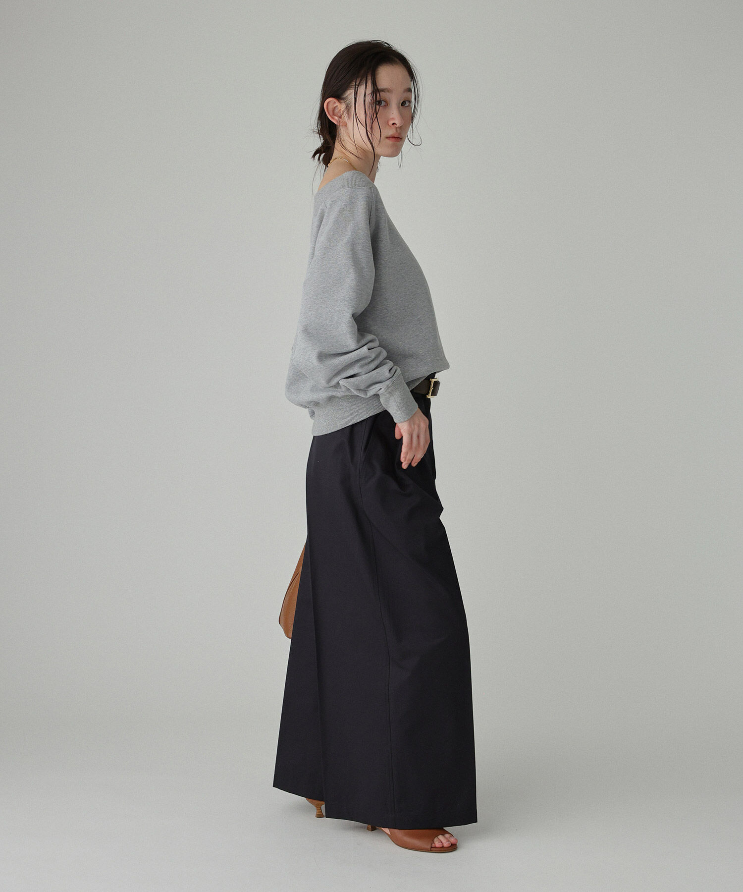 BABYLONE「ボ－トネック裏毛プルオーバー」|スウェット・ジャージ|