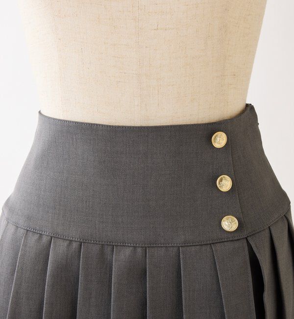  「金ボタンプリーツスカート」|スカート|