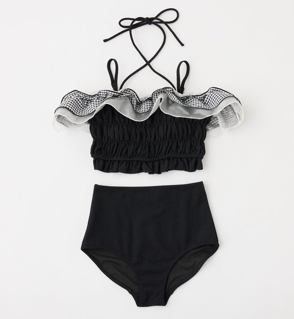  「swimwear/フリルオフショル＋フレアミニスカート(3点セット)」|その他|