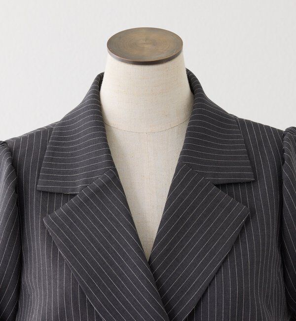  「【セットアップ可能】レースアップ半袖ペプラムジャケット／SMサイズ」|ダウンベスト・ベスト|