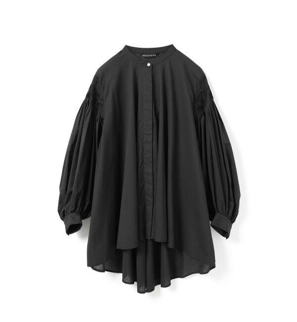 mizuiro ind「mizuiro ind ピンタックパフスリーブシャツ」|シャツ・ブラウス|