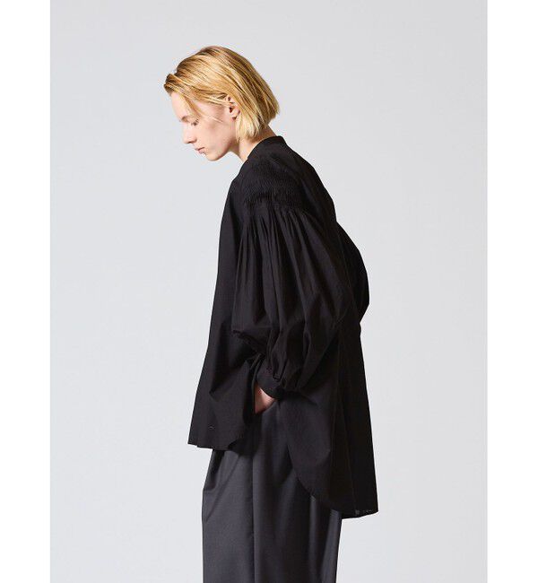 mizuiro ind「mizuiro ind ピンタックパフスリーブシャツ」|シャツ・ブラウス|