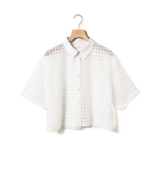 MARMARMAR「MARMARMAR メッシュレースボックスシャツ」|シャツ・ブラウス|