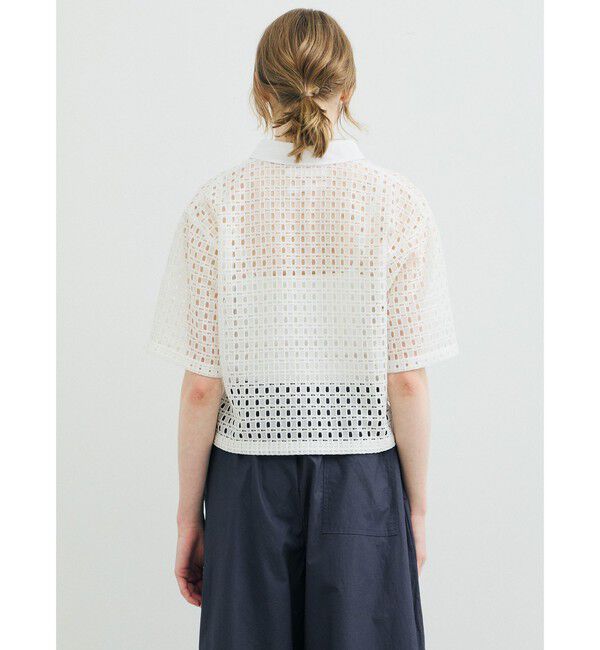 MARMARMAR「MARMARMAR メッシュレースボックスシャツ」|シャツ・ブラウス|