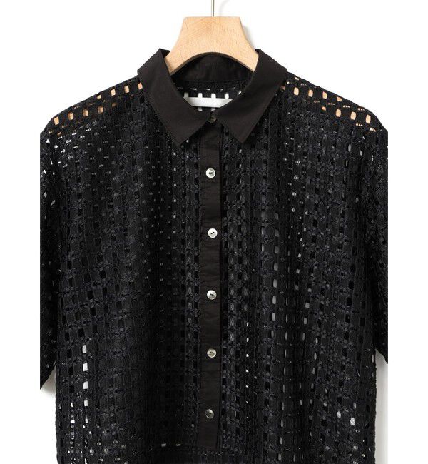 MARMARMAR「MARMARMAR メッシュレースボックスシャツ」|シャツ・ブラウス|