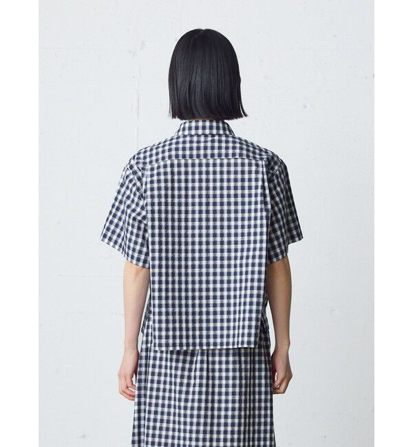 MidiUmi「MidiUmi シアサッカーチェックシャツ」|シャツ・ブラウス|