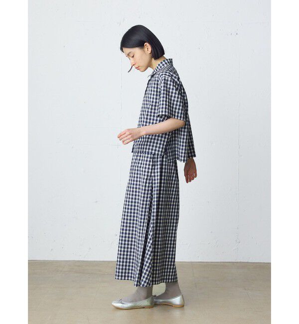 MidiUmi「MidiUmi シアサッカーチェックシャツ」|シャツ・ブラウス|