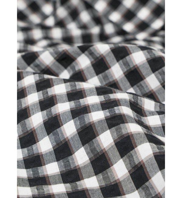 MidiUmi「MidiUmi シアサッカーチェックシャツ」|シャツ・ブラウス|