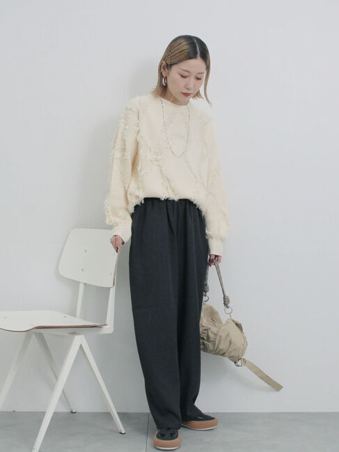 Samansa Mos2 blue「シャーリングミニドラムバッグ」|その他|