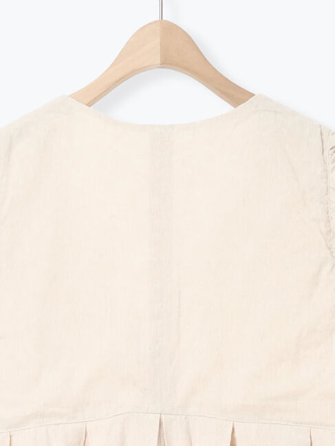 Samansa Mos2「【Cross&times;Linen】肩フリル前後2WAYジャンパースカート」|ワンピース|