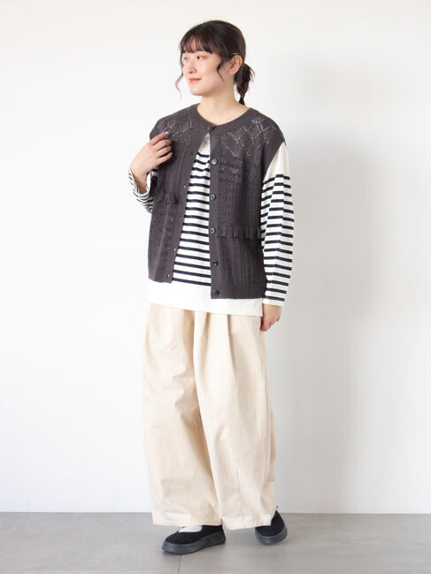 Samansa Mos2「【M/Lサイズ】タックワイドパンツ」|その他|