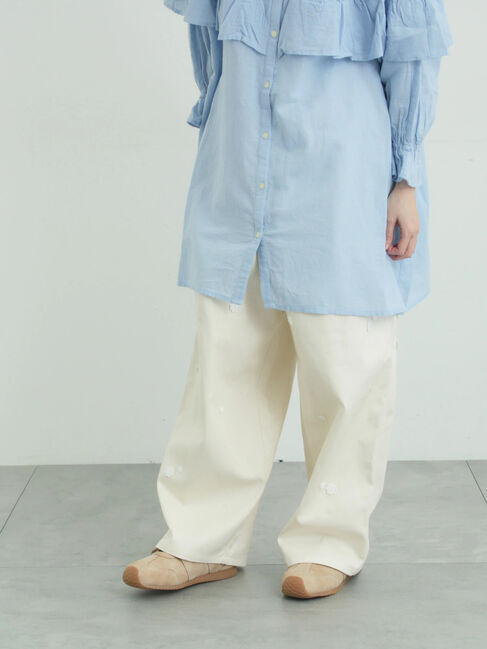 Samansa Mos2「3Dレースモチーフ付きパンツ」|その他|