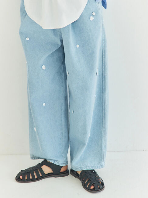 Samansa Mos2「3Dレースモチーフ付きパンツ」|その他|