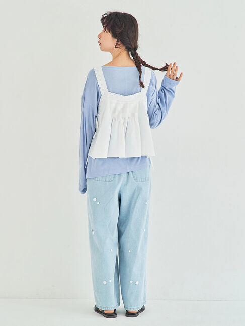 Samansa Mos2「3Dレースモチーフ付きパンツ」|その他|