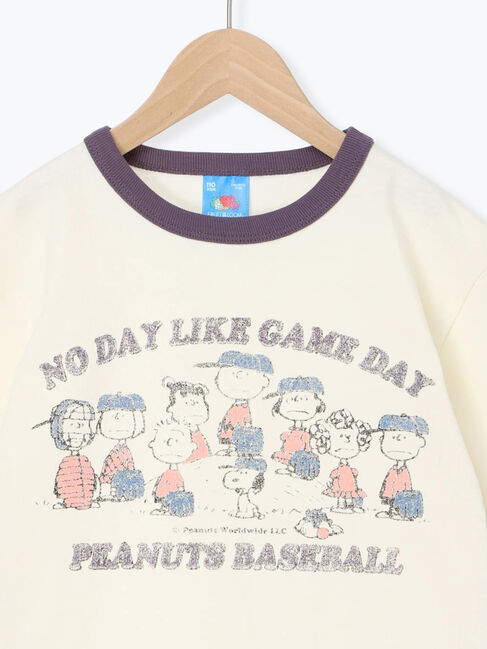 Samansa Mos2 Lagom「【FRUIT OF THE LOOM】PEANUTS プリントリンガーT」|Tシャツ・カットソー|