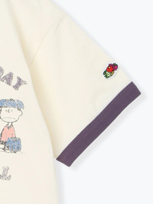 Samansa Mos2 Lagom「【FRUIT OF THE LOOM】PEANUTS プリントリンガーT」|Tシャツ・カットソー|