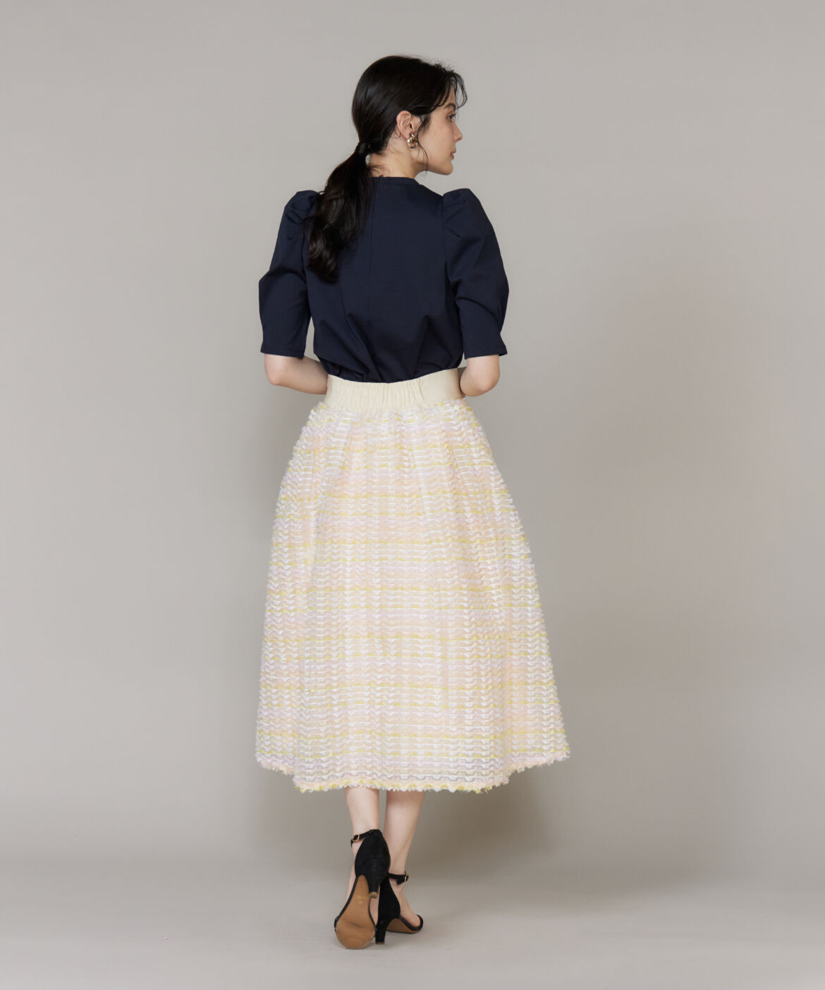 Maglie le cassetto「ロゴ刺繍ボリューム袖カットソー」|Tシャツ・カットソー|