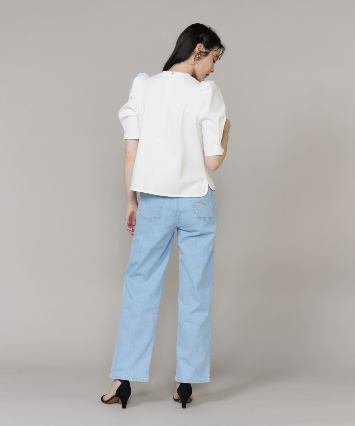 Maglie le cassetto「ロゴ刺繍ボリューム袖カットソー」|Tシャツ・カットソー|